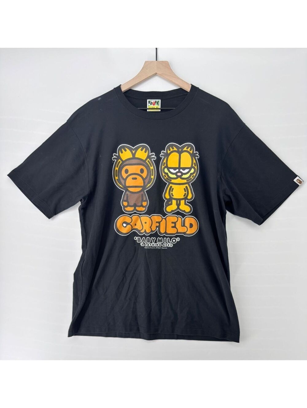 Authentic BAPE x Garfield Baby Milo Graphic T Shirt Men's XL A Bathing Ape 2020